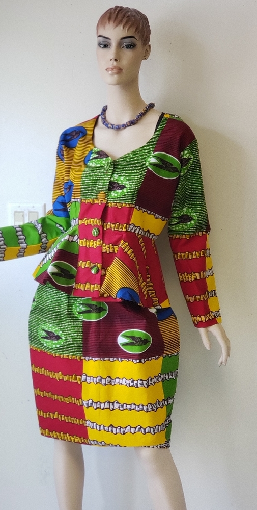 African Print Skirt Suit